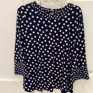 Blue polka dot top by Boden